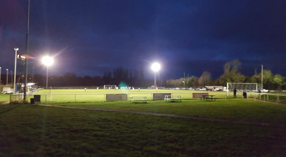 London Colney playing under the floodlights at Cotlandswick Park