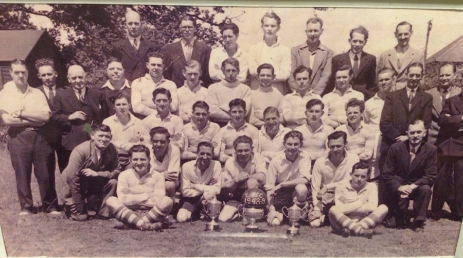 London Colney FC team photograph, 1946 — the first post-war side